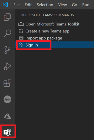 Microsoft Teams Toolkit Extension for Visual Studio Code