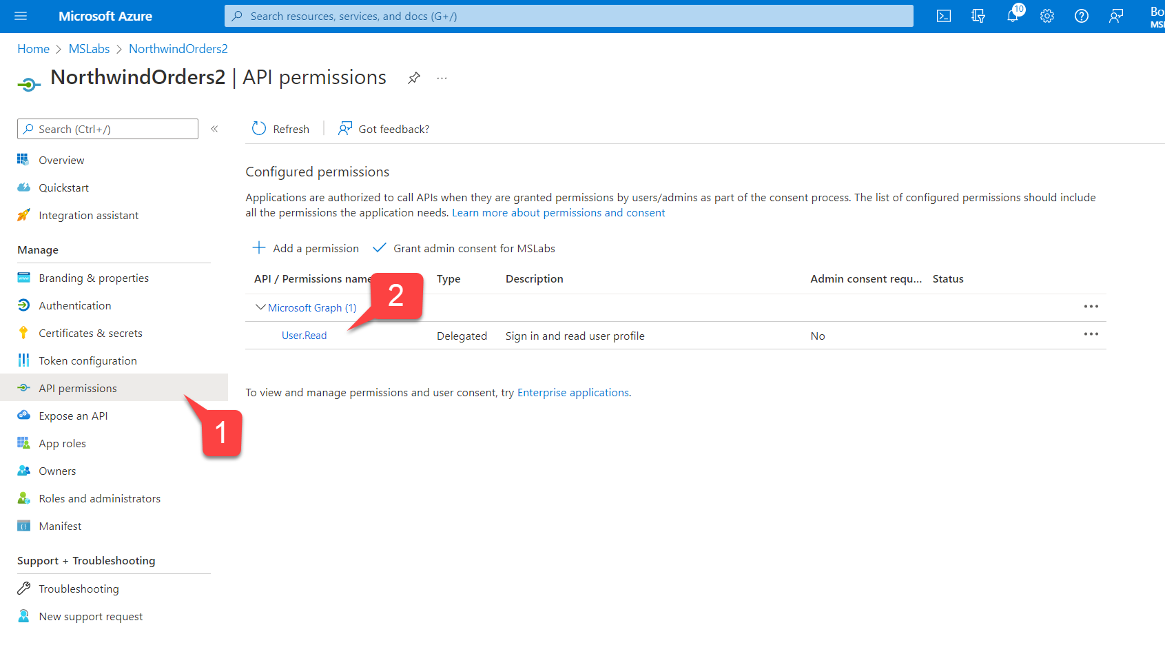 Confirm the permission